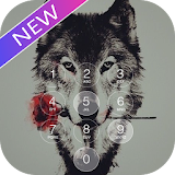 romantic wolf lock screen icon