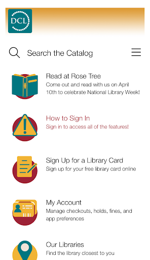 Android application Delaware County Libraries screenshort
