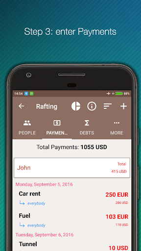 fairPay - Share Expenses Screen 3