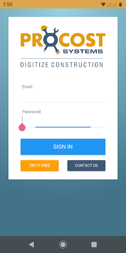Android application ProCost Systems - Digitizing C screenshort