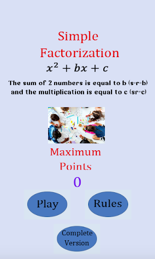 Simple Factorization Game Demo Screen 2