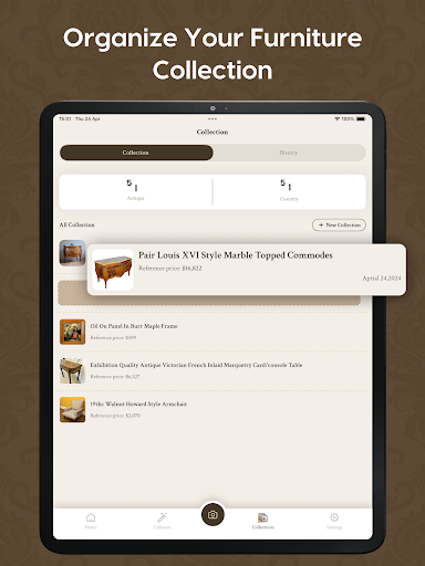 Screenshot of Furniture Identifier & Value