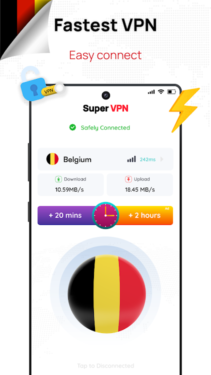Belgium VPN: Get Belgium IP - New - (Android)