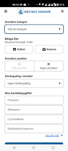 Felanmälan Båstads kommun Screen 2