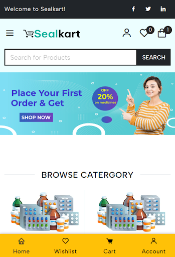 Android application Sealkart screenshort