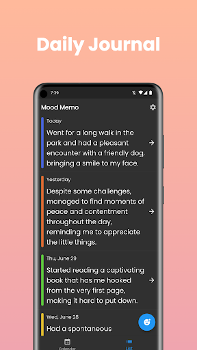 Mood Memo - Track your Mood Screen 2