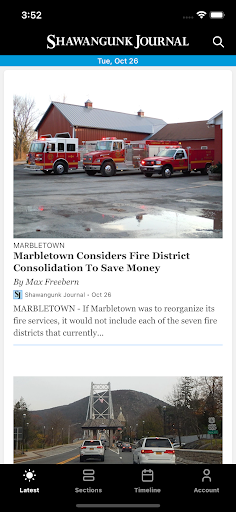 Android application Shawangunk Journal screenshort