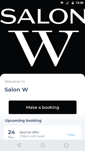 Android application Salon W screenshort