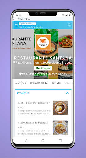Android application Restaurante Santana screenshort