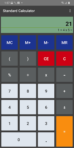 Standard Calculator Screen 2