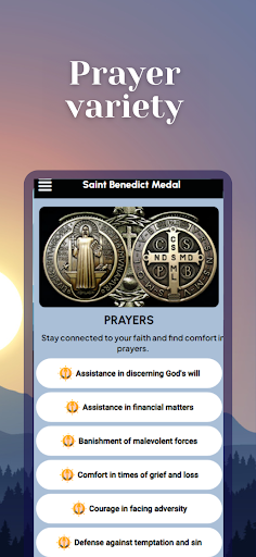 Android application Saint Benedict Medal Prayers screenshort
