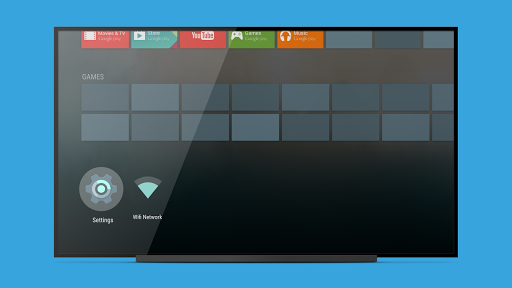 Screenshot of Android TV Launcher