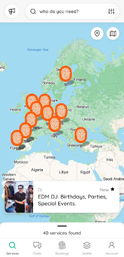 YOUWHO: P2P Services Market Screen 2