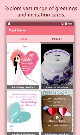 Android application Party Invitations & Greeting C screenshort