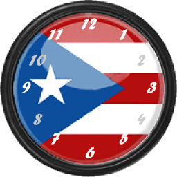 「Puerto Rico Flag Clock Widget」圖示圖片