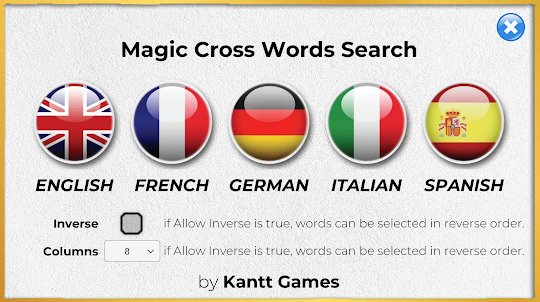 Magic Cross Words Search