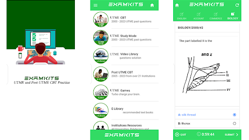 Android application Examkits - 2024 JAMB CBT App screenshort