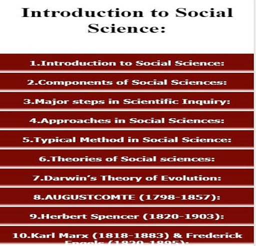 Android application Intro to social science screenshort