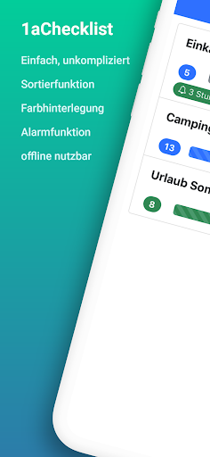 Android application 1aChecklist - easy Checklist screenshort