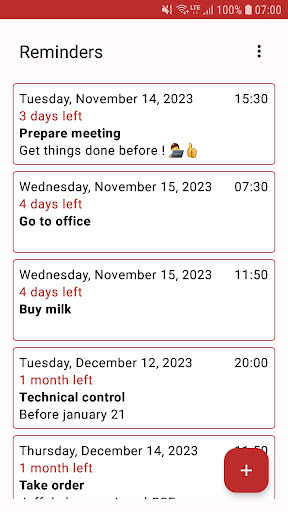Easy Reminder Screenshot