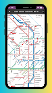 Схема метро и трамваев Варшавы
