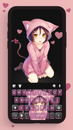 Android application Cat Girl Kawaii Theme screenshort