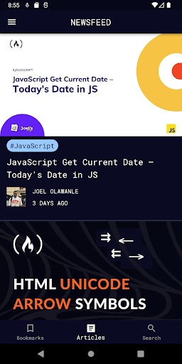 Android application freeCodeCamp screenshort