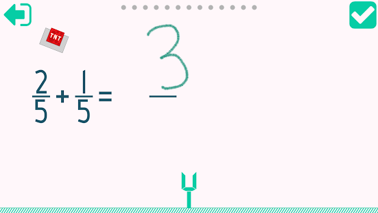 اسکرین شات مربی ریاضی اضافه کردن Fractions