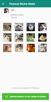 screenshot of Personal Stickers - Let photo to personal sticker.
