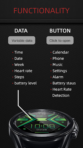 Flat Leaf Green For Wear OS Screen 2