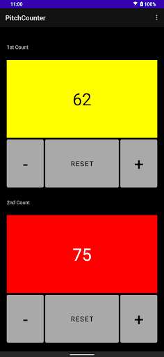 投球数カウンタ Screen 2