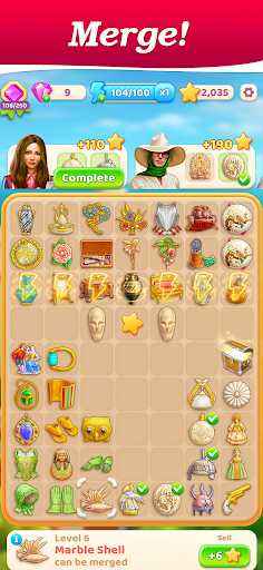 Android application Merge Treasure Hunt－Match game screenshort