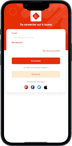 Android application K-loumo screenshort