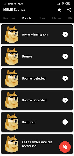 Memes and Vines Soundboard Screen 2
