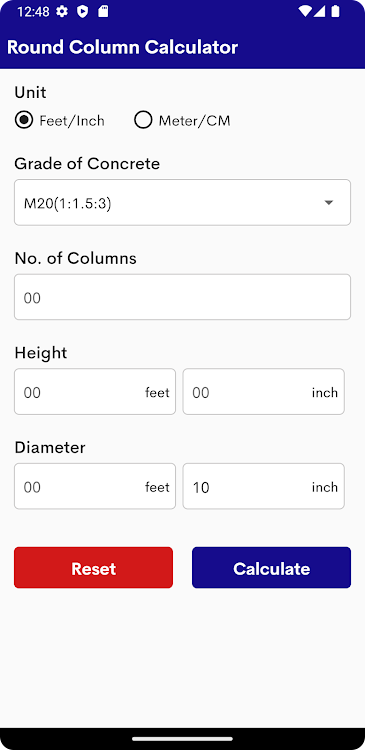 Round Column Calculator - 1.0 - (Android)
