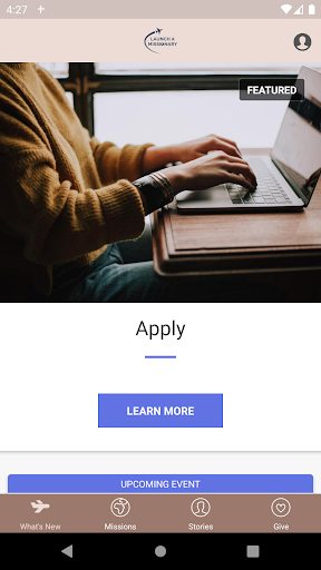 Android application Launch A Missionary screenshort