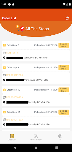 MiliExpress - Driver Screen 2