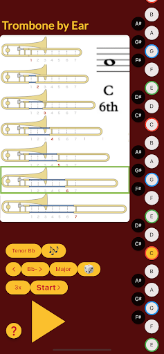 Android application Trombone by Ear screenshort