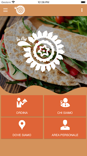 Android application Piadineria La Piè screenshort