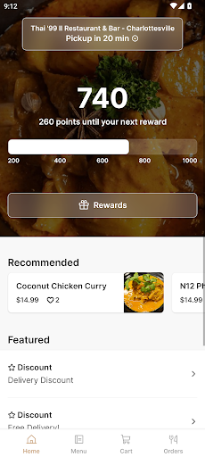 Android application Thai '99 II Restaurant screenshort