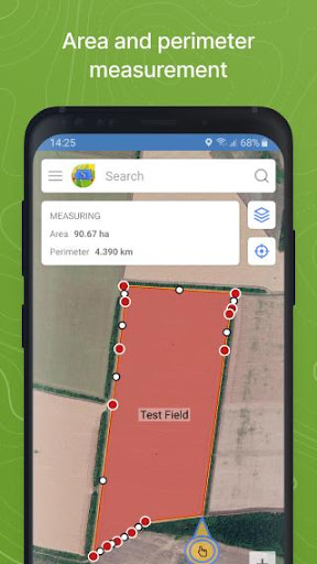 GPS Fields Area Measure Screen 2