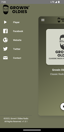 Growin Oldies Radio Screen 2