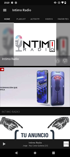 Intimo Radio Screen 2