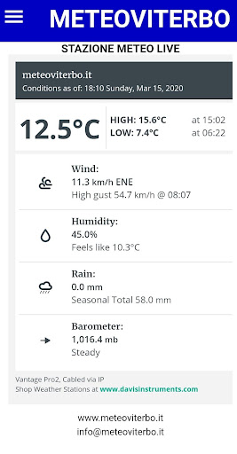 Meteo Viterbo Screen 3