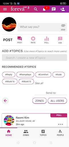 Android application forevaCorp screenshort
