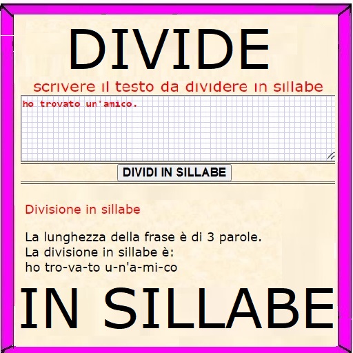 Divisione in sillabe logo