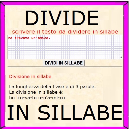 Divisione in sillabe  Icon