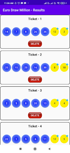 Euro Draw Million - Results screenshot 3