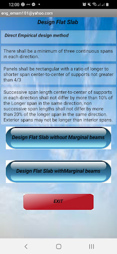 RCFlat Slab Design Screen 3