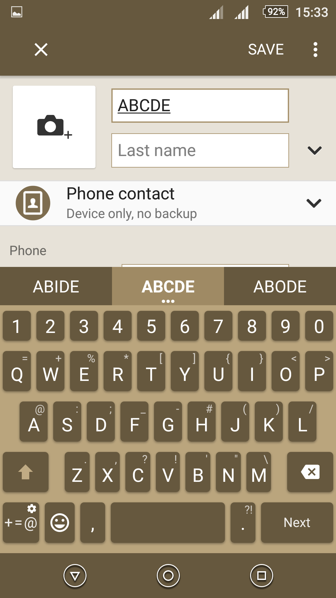 Android application Royale Gold Xperien Theme screenshort